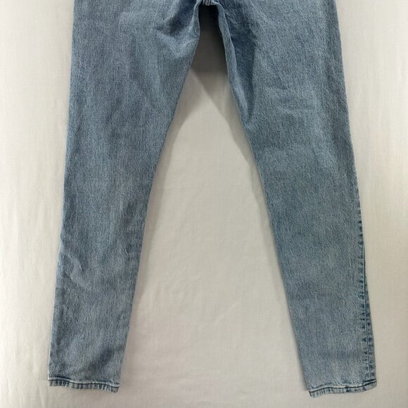 Levis 501 Skinny Jeans Women W28 L32 High-Rise Low Stretch Denim Light Wash Blue - Picture 4 of 15